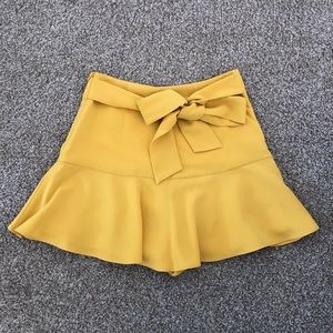 Zara yellow mini skirt